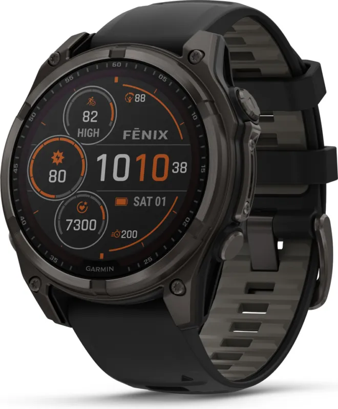 Garantierte Lieferung Garmin Fenix 8 Solar Sapphire Titan GPS 47 mm Multisport-Smartwatch - graphit-carbongrau