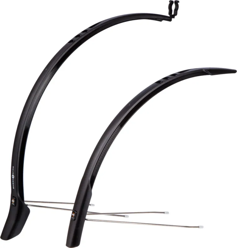 SKS Velo 42 Urban Schutzblech Set VR+HR für 28" mit Streben - schwarz | 42 mm Kostenloser Versand