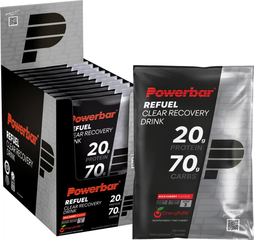 Powerbar Refuel Clear Recovery Drink Getränkepulver (97 g) - 10 Stück - kirsche Garantierte Lieferung