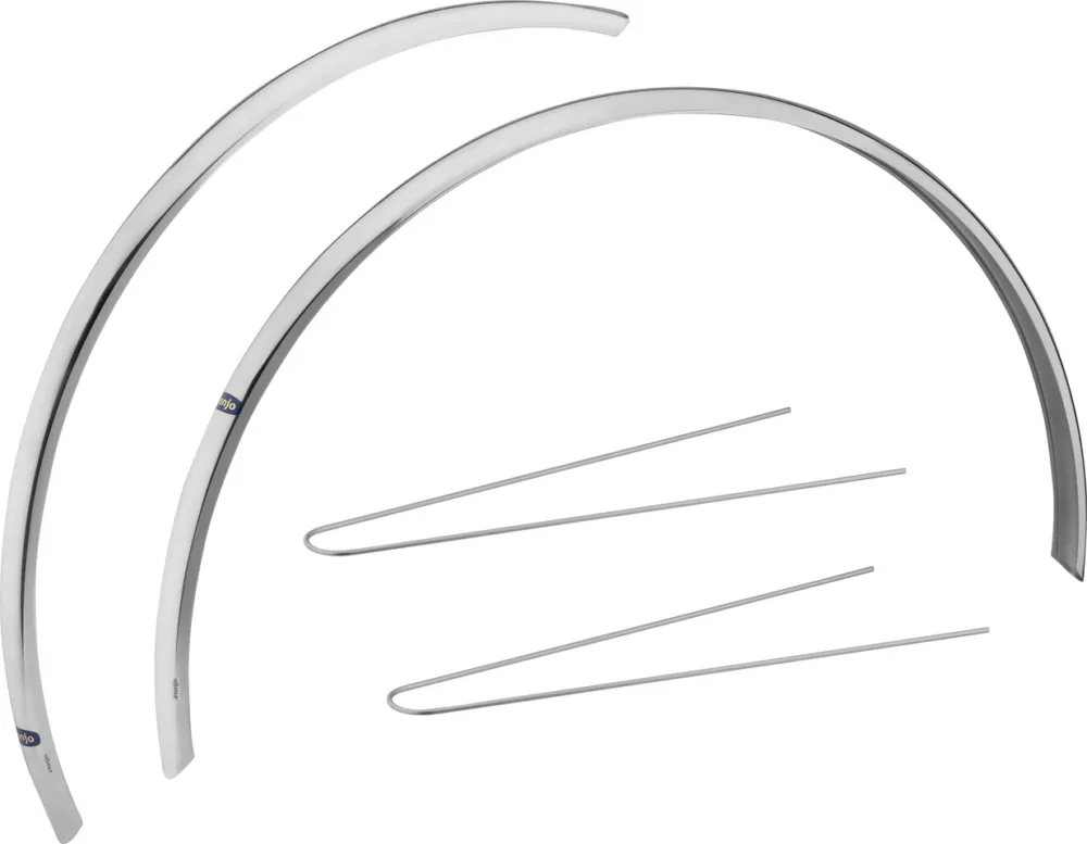Super-Preis Honjo H35 Schutzblech Set VR + HR - smooth-aluminium | 35 mm / 27,5"