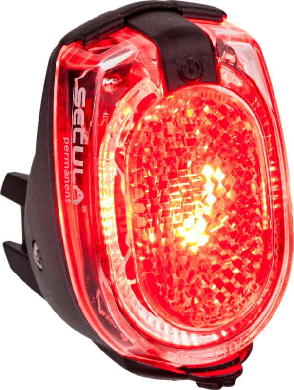 Neue Kollektion busch+müller Secula Permanent LED Rücklicht mit StVZO-Zulassung - transparent-rot | Strebenmontage