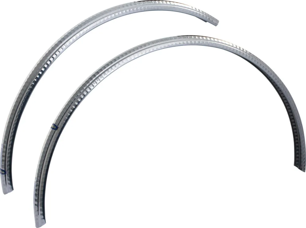 Honjo H1 Schutzblech Set VR + HR - fluted hammered-aluminium | 43 mm / 28" Garantierte Lieferung