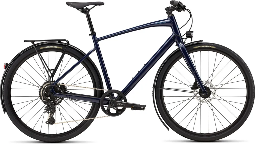 Specialized Sirrus X 2.0 EQ 28" Trekkingbike - gloss deep marine-grey blue frost reflective | 170,0 mm | 28" | M | 51 mm Neue Ware