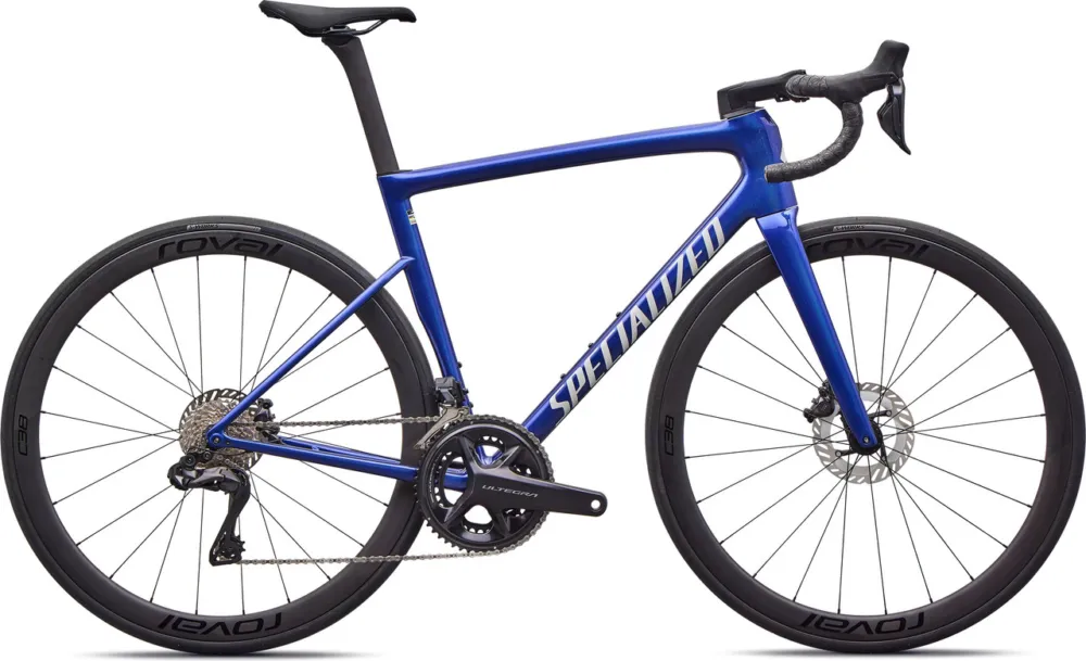 Must-Have Specialized Tarmac SL8 Expert Di2 28" Carbon Rennrad - gloss blue majesty metallic-dolomite metallic | 165,0 mm | 28" | XS | 47 mm