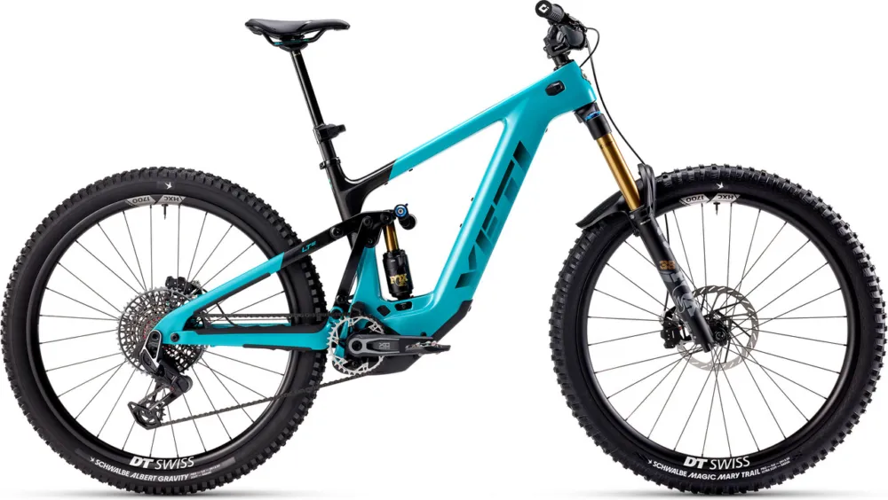 Must-Have Yeti Cycles LTe T3 X0 AXS Transmission Carbon 29" E-Mountainbike - turquoise | 170 mm | 29" | 44 mm | XL | 160,0 mm