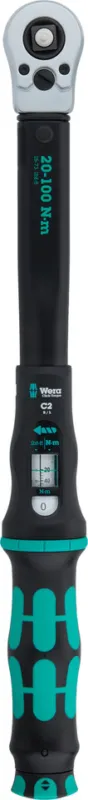 Highlight Wera Click-Torque C 2 Push R/L Drehmomentschlüssel 20-100 Nm - schwarz-grün | 20 - 100 Nm