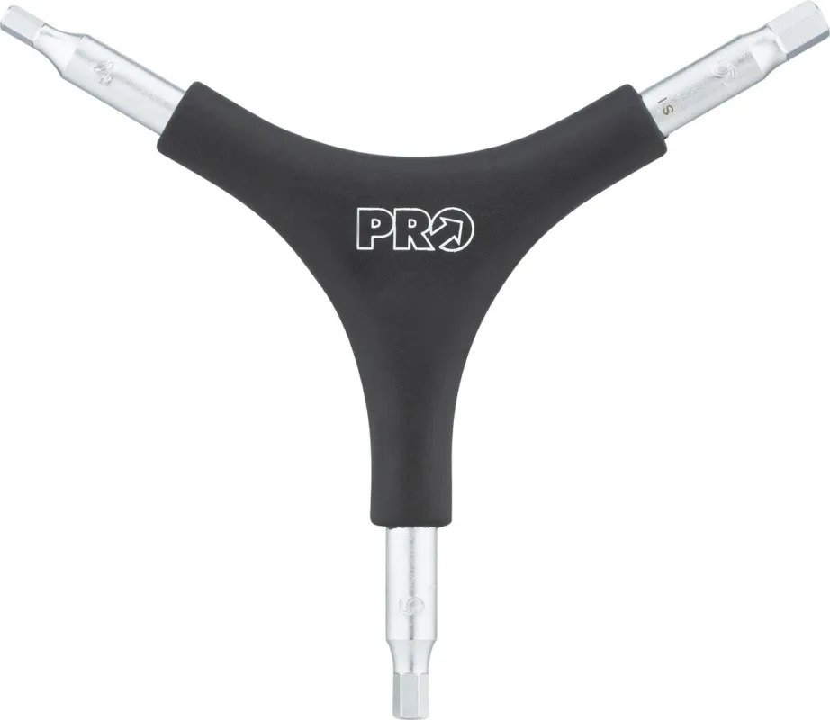 Schnäppchen PRO Y-Dreiarmschlüssel Innensechskant 4 / 5 / 6 mm - schwarz-silber