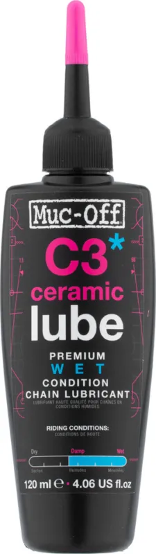 Preisknaller Muc-Off C3 Ceramic Wet Lube Kettenschmiermittel mit UV-Lampe - universal | 120 ml