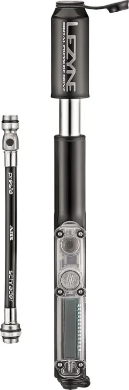 Lezyne CNC Digital Pressure Drive Minipumpe - schwarz-glänzend Markenprodukt