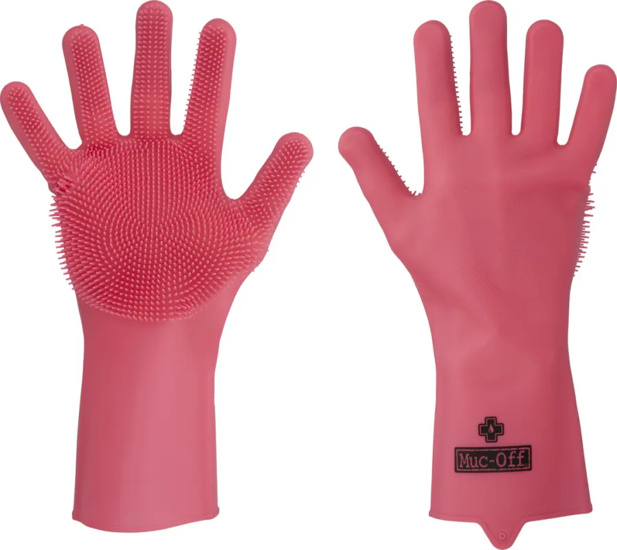 Markenware Muc-Off Deep Scrubber Reinigungshandschuhe - pink | L