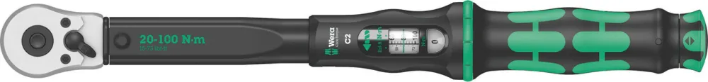 Preisknaller Wera Click-Torque C 2 Drehmomentschlüssel mit Umschaltratsche - schwarz-grün | 20 - 100 Nm