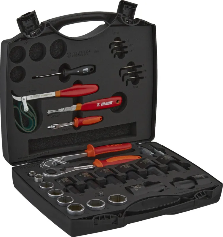 Unior Bike Tools Suspension Service Werkzeugset 1704 - red Saisonangebot