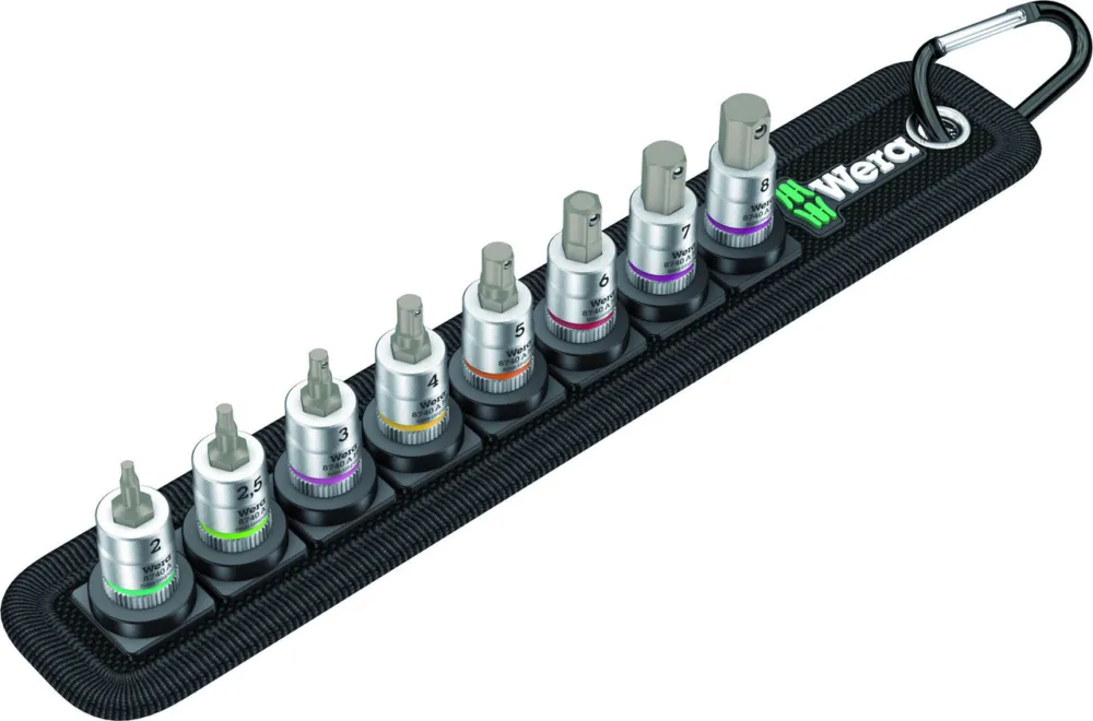 Wera Belt A 2 Zyklop Innensechskant Bitnuss-Satz mit Haltefunktion - schwarz-silber Ausverkauf