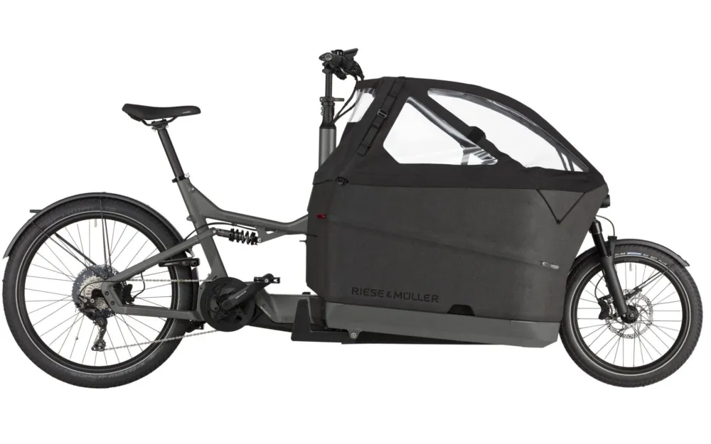 Riese & Müller Packster2 70 CT touring Box mit Kinderverdeck und Doppel-Kindersitz - Rot Highlight