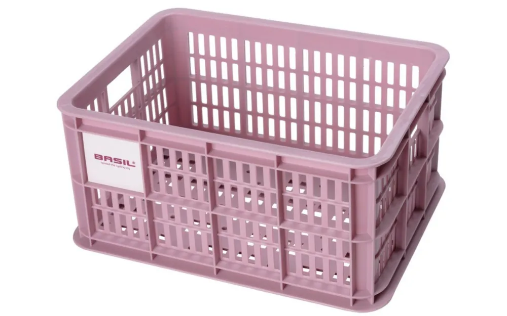 Markenware Basil Fahrradkasten Crate S 40,4x29,8x20,2cm,blossom,17,5L,Kunstst.