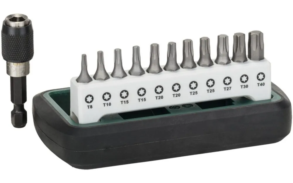 Markenware DIY 12tlg. Kompakt Bitset BOSCH 11x Vielzahnschlüssel, 1 Magnethalter