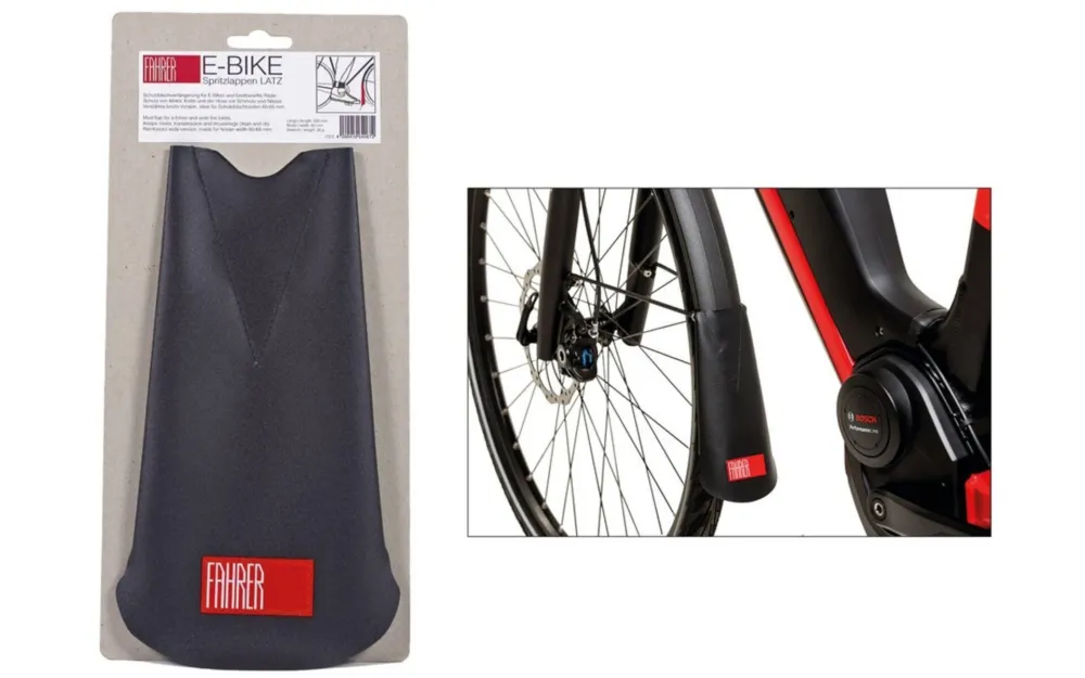 Fahrer Spritzlappen "Latz" E-Bike schwarz 22 x 12 (LxB) Schnäppchen