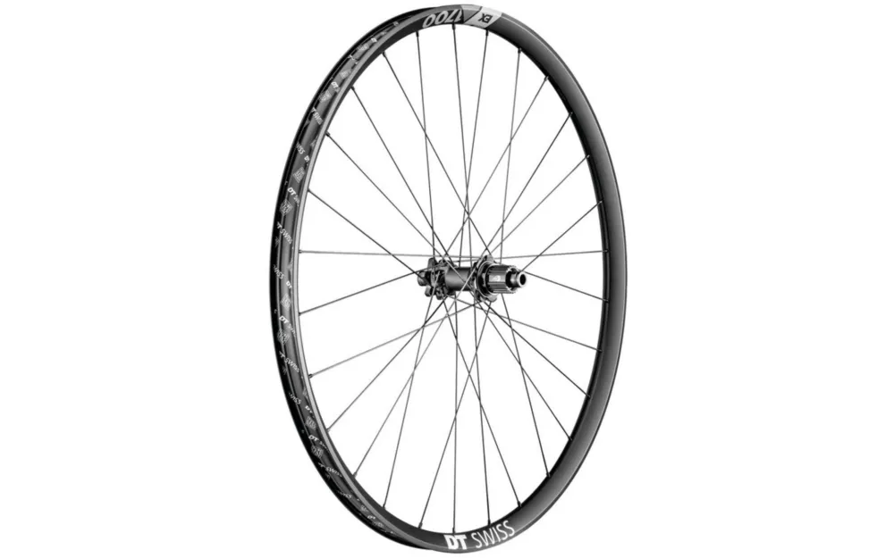 Kracherpreis DT Swiss Laufrad EX 1700 Spline DB 30mm Alu,sw, TA, 6-Loch - hinten