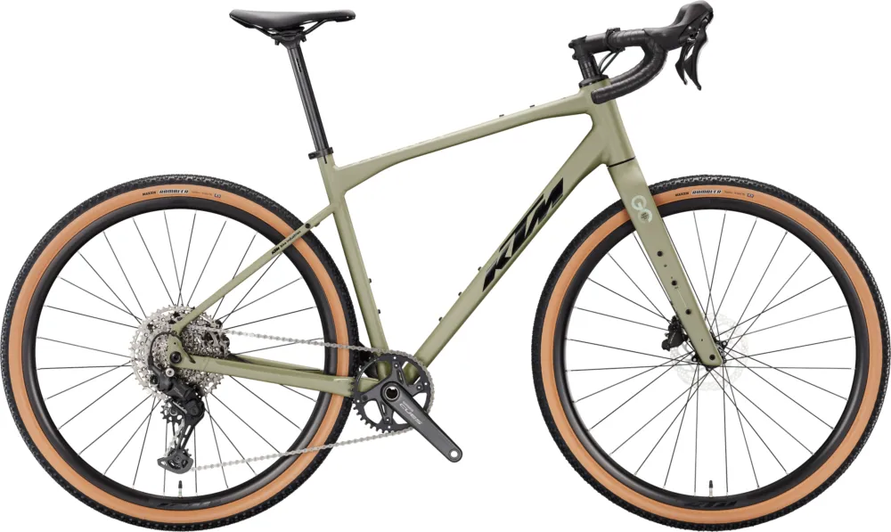 Zertifiziert KTM Gravelator 25 - 28 Zoll - Diamant - 2026 - Cargo Green Matt/Black Glossy - Größe M / 55 CM