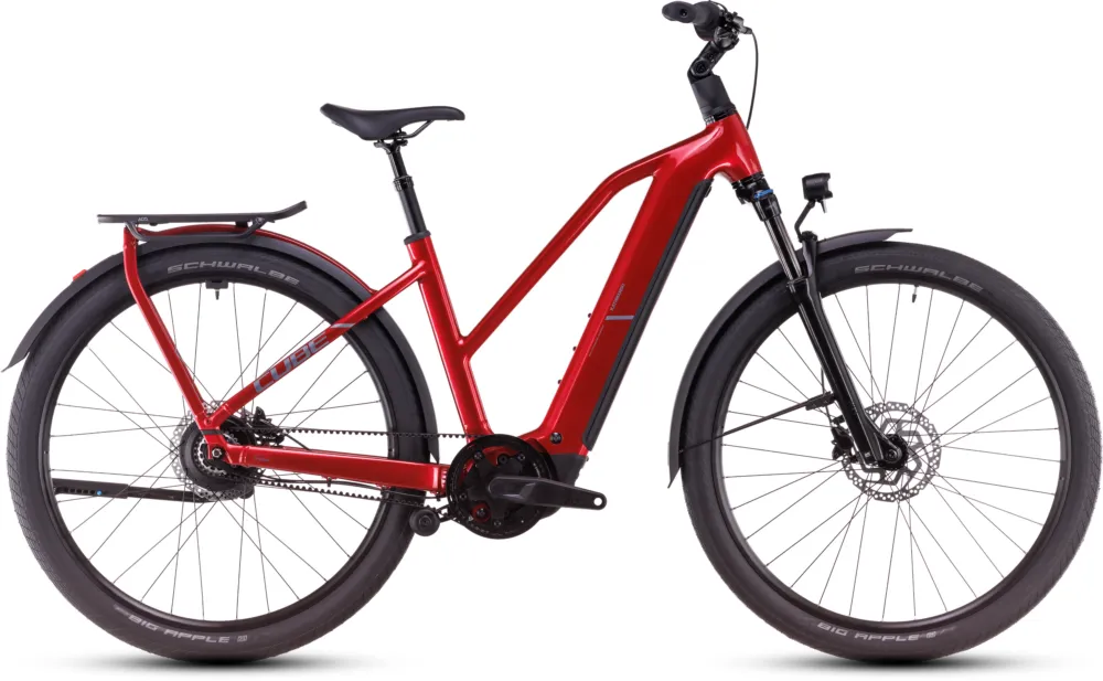 Cube Kathmandu Hybrid Comfort Pro 800 - 800 Wh - 28 Zoll - Trapez - electricred´n´red - Größe 46 CM Nur Heute