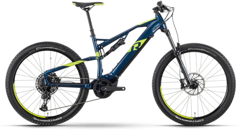 Sonderaktion Raymon FullRay 130E 6.0 - 630 Wh - 27,5 Zoll - Fully - dark blue/lime/dark grey - Größe 50 CM