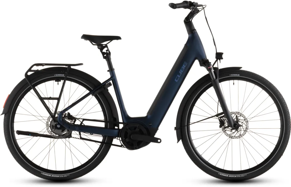 Cube Supreme Hybrid Deluxe ONE 600 - 600 Wh - 28 Zoll - Tiefeinsteiger - 2026 - indigoblue´n´switch - Größe 58 CM Zertifiziert