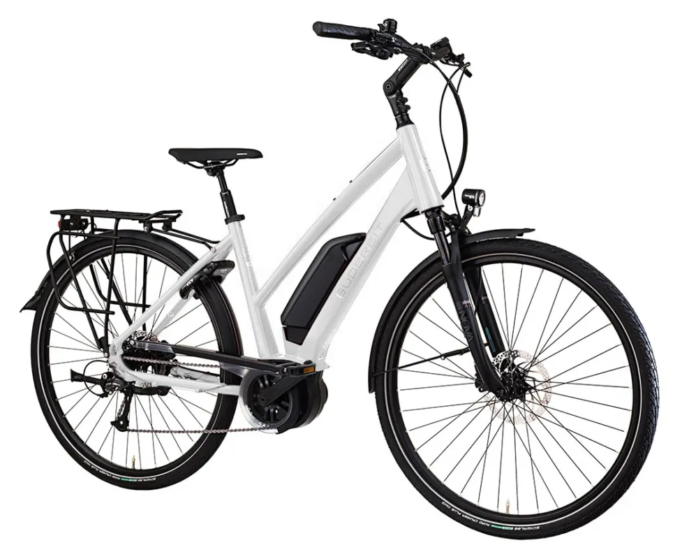 Sonderaktion Gudereit ET-3 evo - 500 Wh - 28 Zoll - Trapez - weiß glanz - Größe 45 CM