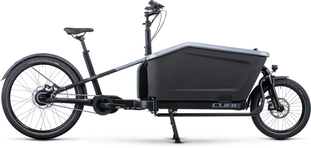 Cube Cargo Hybrid 500 - 500 Wh - 27,5 Zoll - Long John - flashgrey´n´black - Größe One Size Neu Im Sortiment