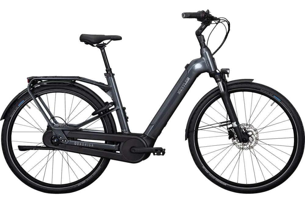 Neue Kollektion Kettler Quadriga P5 HD Benelux Belt RT - 625 Wh - 28 Zoll - Tiefeinsteiger - granite shiny - Größe 53 CM