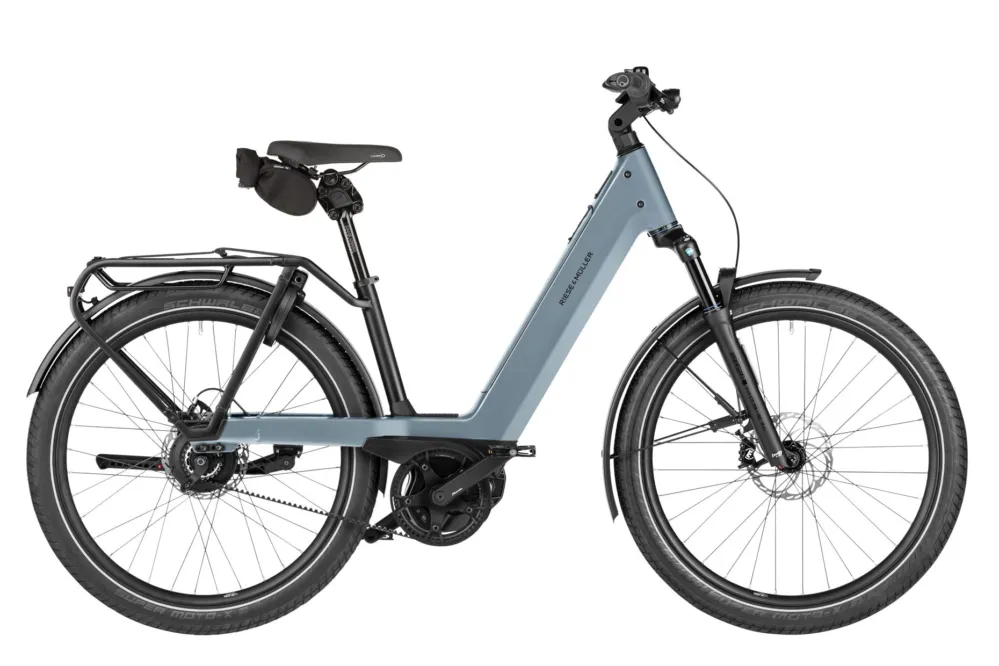 Riese und Müller Nevo5 vario - 800 Wh - 27,5 Zoll - Tiefeinsteiger - 2026 - ice-blue - Größe 45 CM Echt