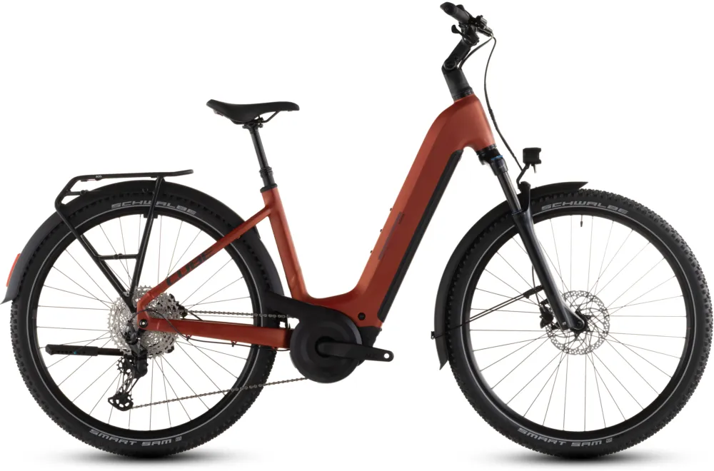 Preisknaller Cube Nuride Hybrid Pro 600 - 600 Wh - 28 Zoll - Tiefeinsteiger - 2026 - chilli´n´black - Größe 54 CM
