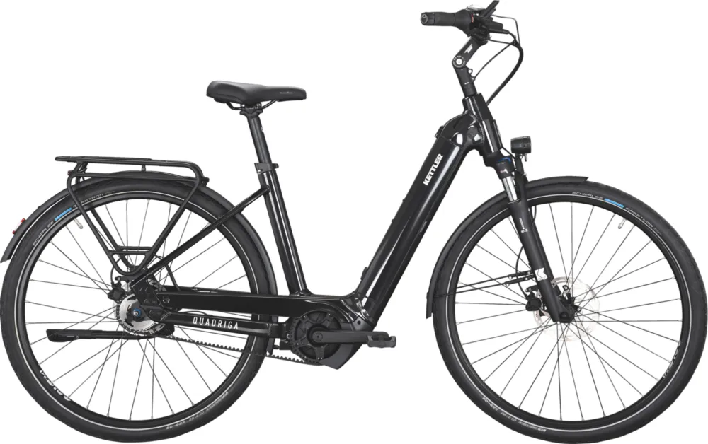 Kettler Quadriga P5 Belt FL - 625 Wh - 28 Zoll - Tiefeinsteiger - black shiny - Größe 43 CM Preisknaller