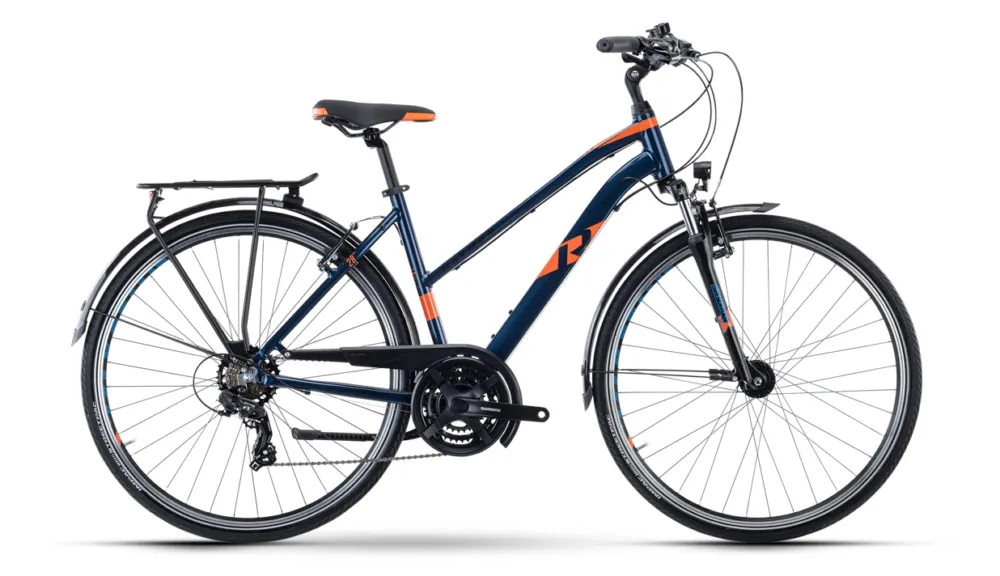 Preiswert Raymon TourRay 1.0 - 28 Zoll - Trapez - darkblue/orange - Größe 44 CM