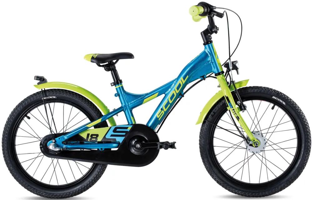Zertifiziert S'cool XXlite Street 18 3-Gang - 18 Zoll - Y-Form - Blue/Lime - Größe 26 CM