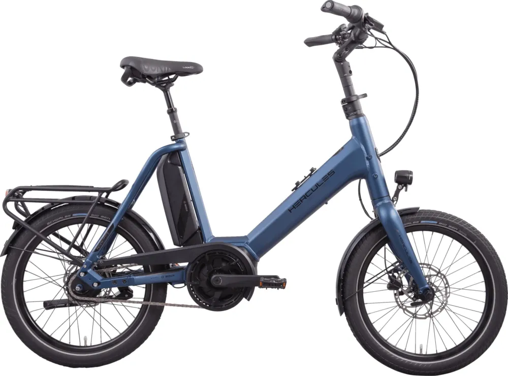 Hercules Futura Compact R8 - 500 Wh - 20 Zoll - Tiefeinsteiger - bluemetallic-matt - Größe 47 CM Mega-Angebot