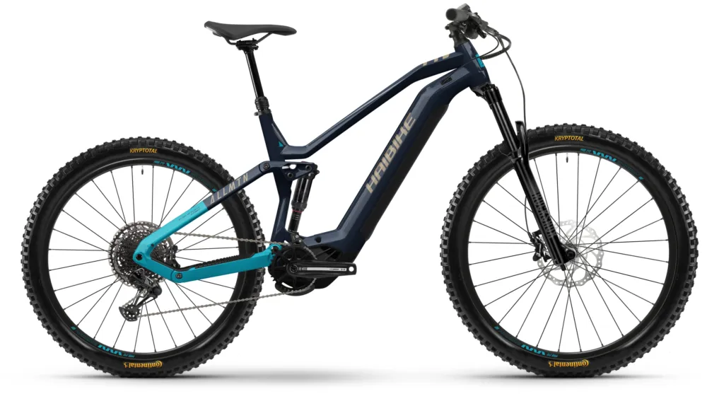 Super-Preis Haibike Allmtn 2 - 720 Wh - 29 - 27,5 Zoll - Fully - blue/cyan/caramel glänzend - Größe L