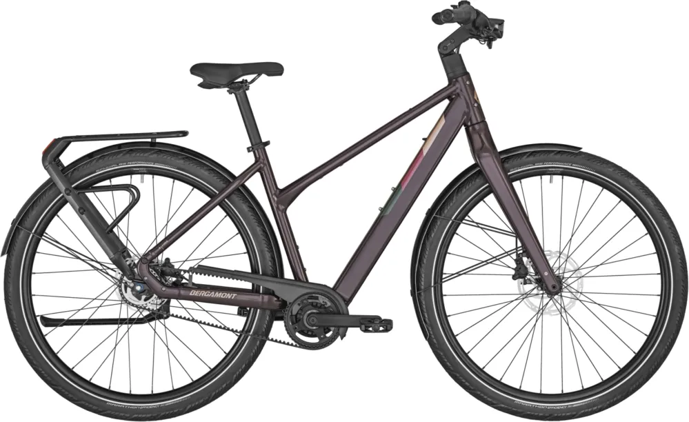 Wochenendangebot Bergamont E-Vitess Expert Lady - 360 Wh - 28 Zoll - Trapez - shiny cassis red - Größe 56 CM