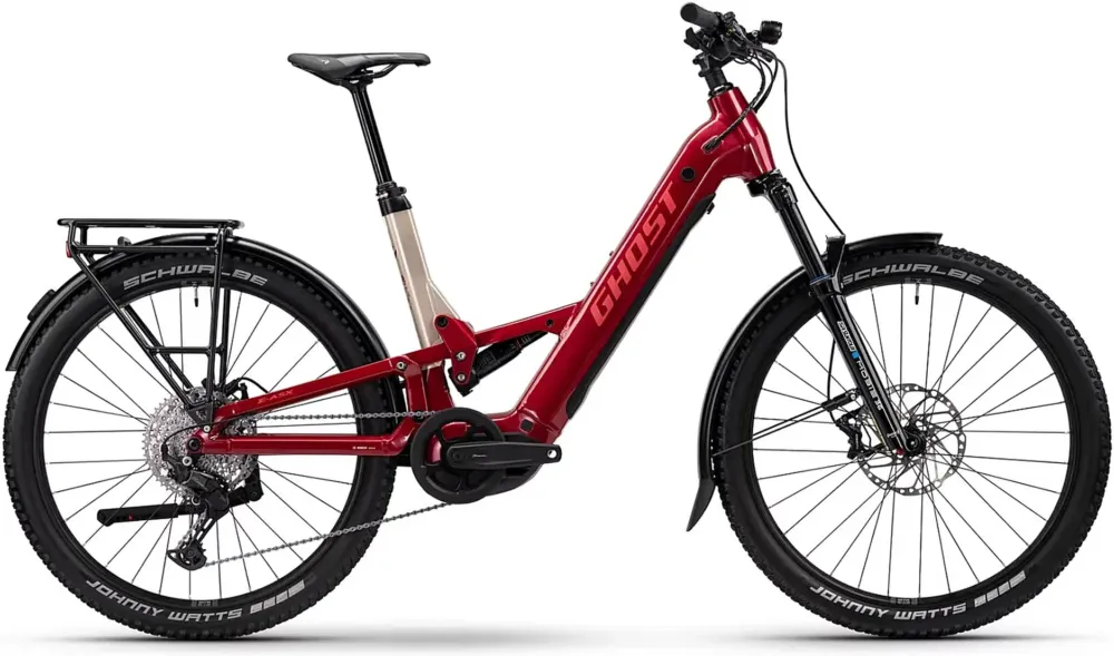 Ghost E-ASX Essential LOW EQ - 600 Wh - 27,5 Zoll - Fully - 2026 - rebel red/coffee pebble - glossy - Größe 49 cm / L Angebot