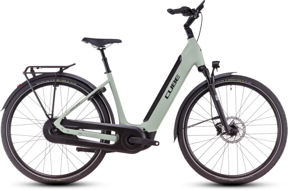 Cube Supreme Hybrid Comfort SLX 625 - 625 Wh - 28 Zoll - Tiefeinsteiger - aloegreen´n´black - Größe 54 CM Gratis Versand