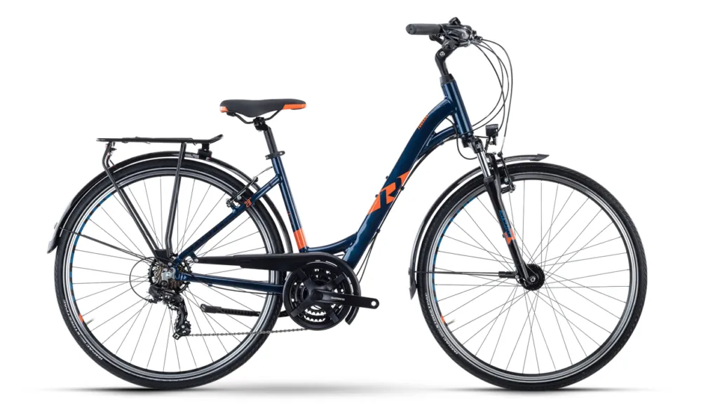 Raymon TourRay 1.0 - 28 Zoll - Tiefeinsteiger - darkblue/orange - Größe 50 CM Bestpreis