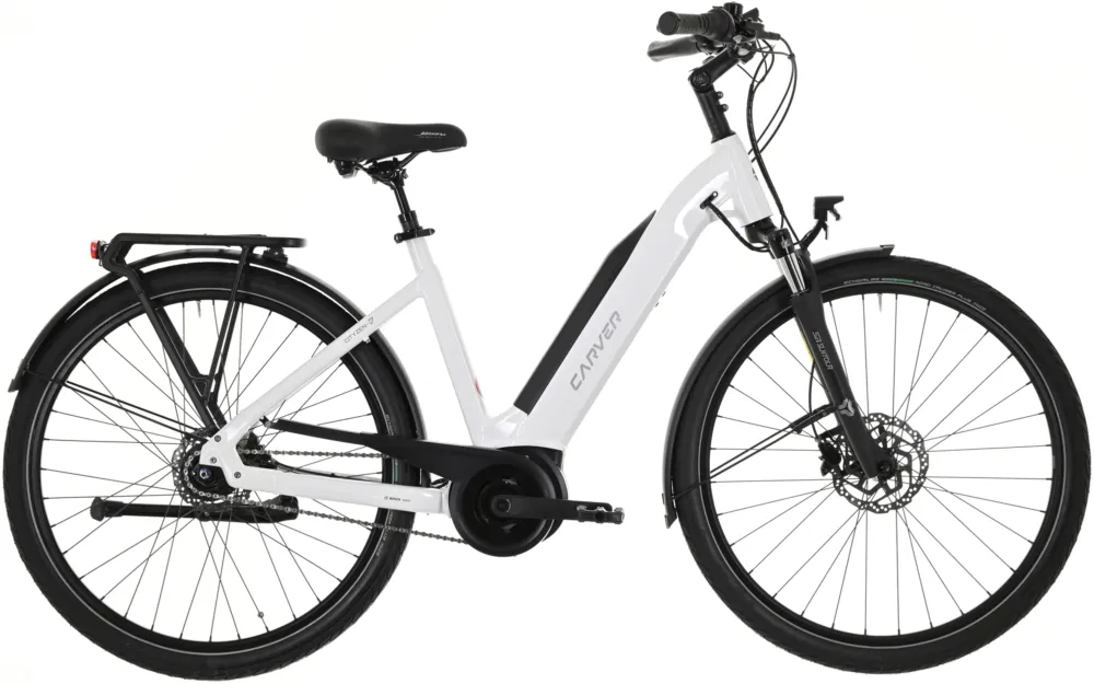 Carver Cityzen E.410 RT - 400 Wh - 28 Zoll - Tiefeinsteiger - white/anthracite/silver - Größe 60 CM Top-Preis