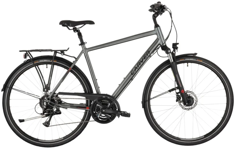 Carver Tour 110 - 28 Zoll - Diamant - darkanthracite black red - Größe 60 CM Gratis Versand