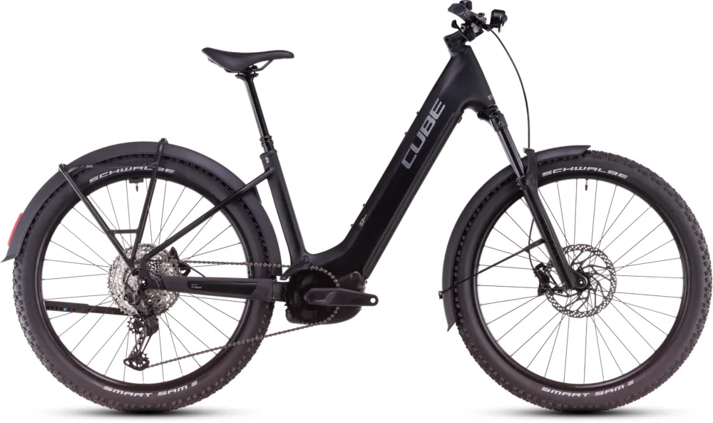 Sale Cube Reaction Hybrid Race 800 Allroad - 800 Wh - 27,5 Zoll - Tiefeinsteiger - black´n´metal - Größe XL