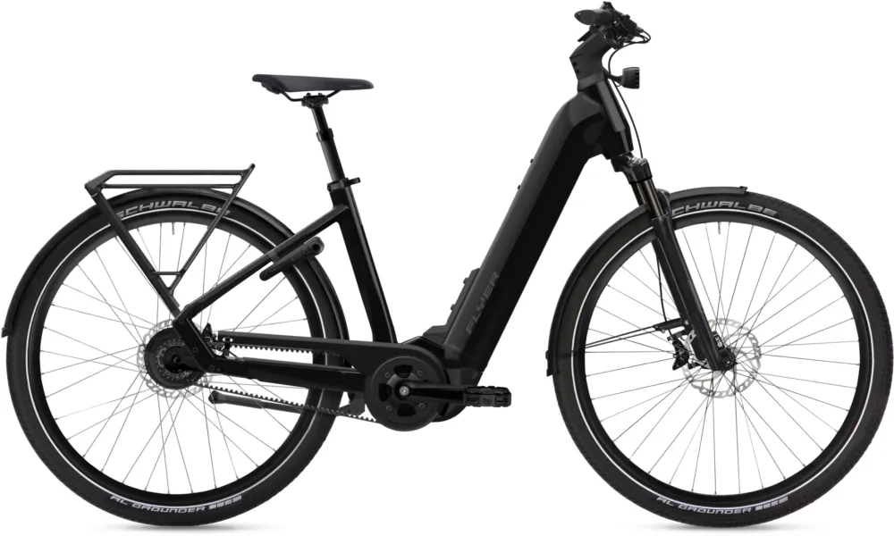 Schneller Versand Flyer G1 Upstreet 7.23 - 750 Wh - 28 Zoll - Tiefeinsteiger - Pearl Black Gloss - Größe L