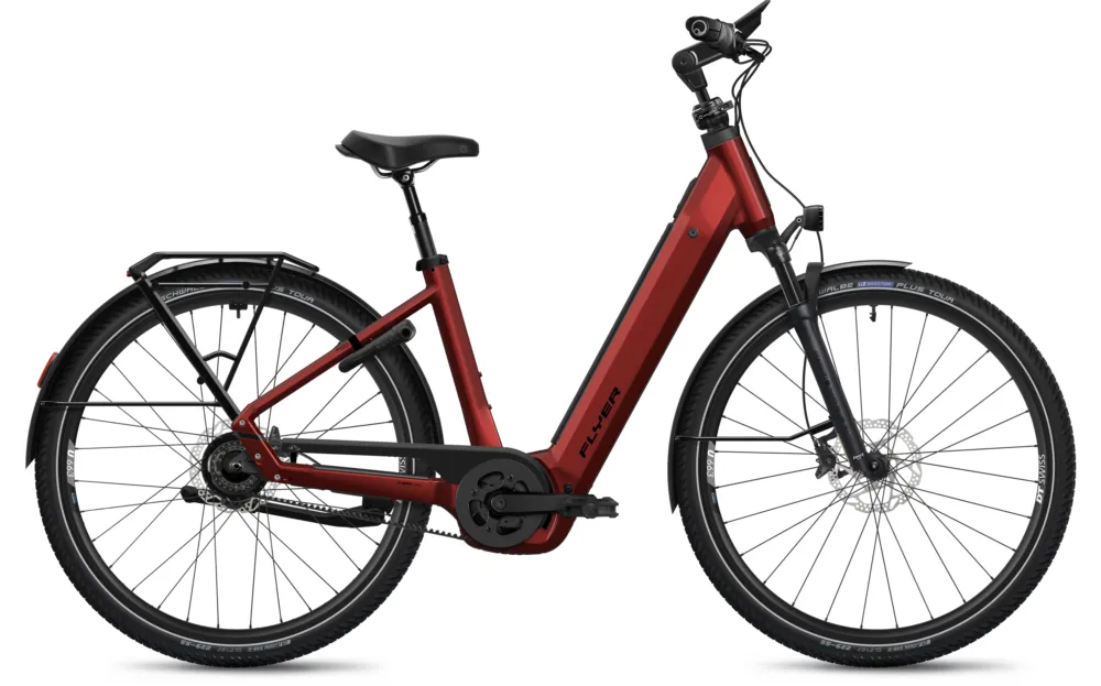 Ausverkauf Flyer G2 Gotour 7.43 - 800 Wh - 28 Zoll - Tiefeinsteiger - Jaspis Red Gloss - Größe M