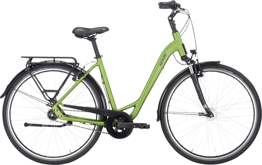 Kettler Traveller 1.0 7G FL - 28 Zoll - Tiefeinsteiger - sport green - Größe 55 CM Sonderangebot