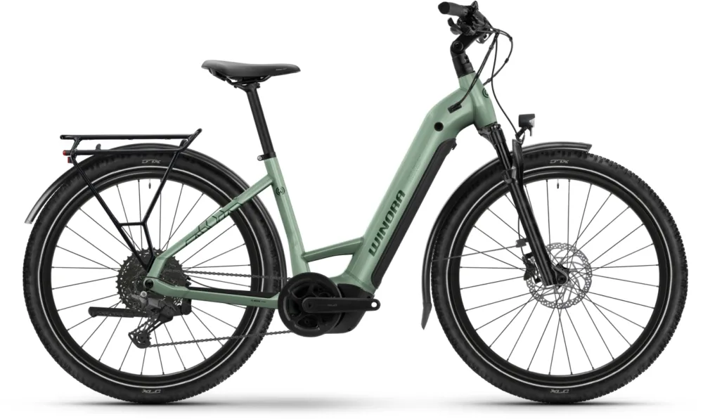 Winora Yucatan X10 - 800 Wh - 27,5 Zoll - Tiefeinsteiger - 2026 - Pastel Pistachio Glänzend - Größe L Highlight