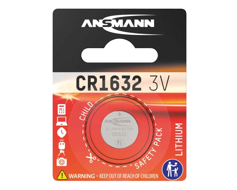 Schnäppchen Knopfzelle CR1632 (3V, 120 mAh), Lithium | silber