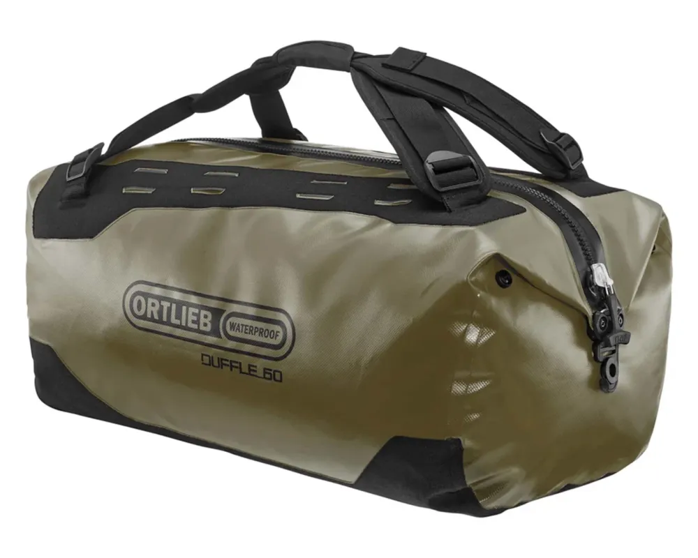 Markenprodukt Duffle - 60 Liter wasserdichte Reisetasche | olive-black