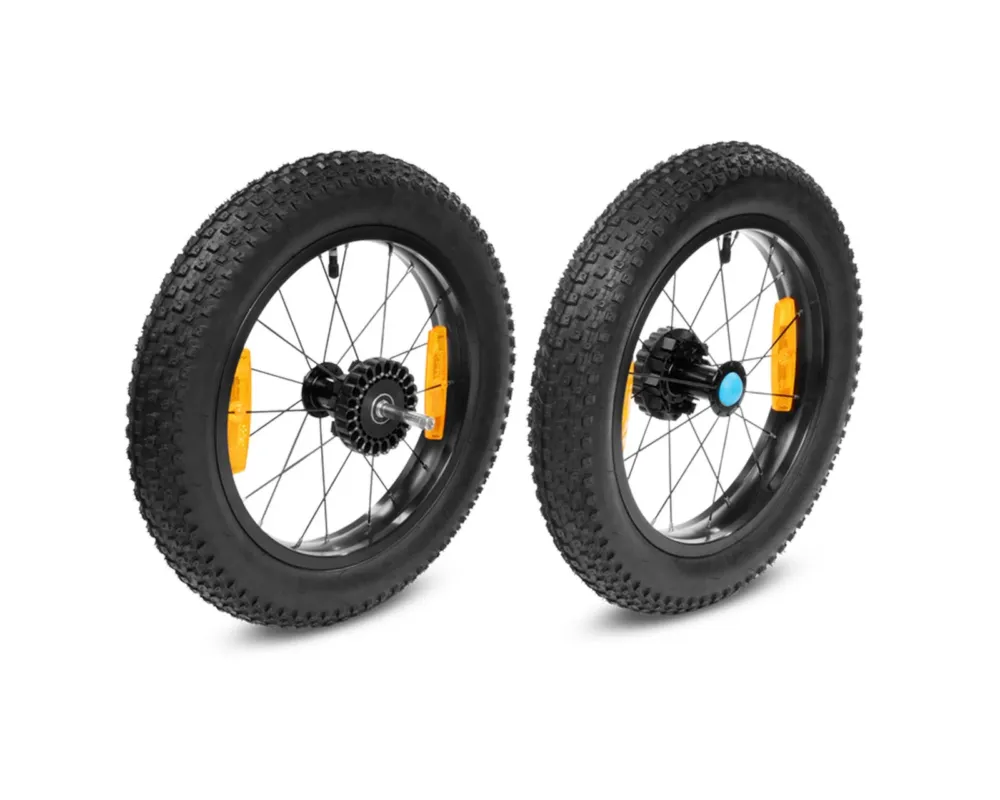 Saisonangebot Fat Wheel - Breitreifen für Kinder Fahrradanhänger Double | black